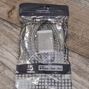 Silver Lightning iphone Charger Bundle